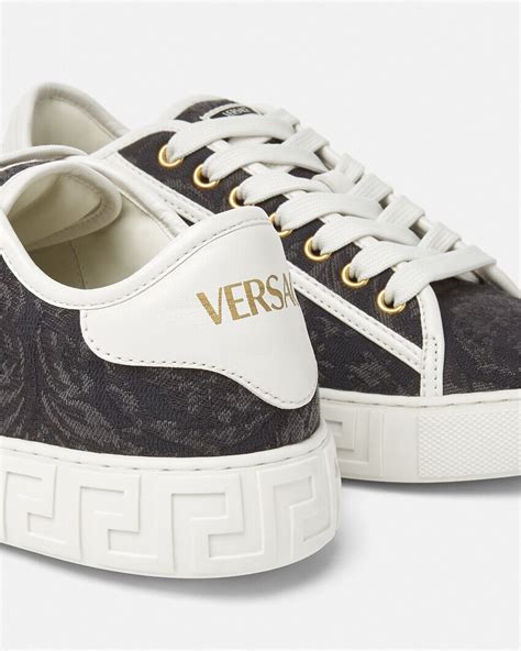 versace gold high top sneakers|barocco high top greca sneakers.